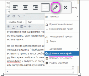 Elementor настройки вставки картинки в тексте