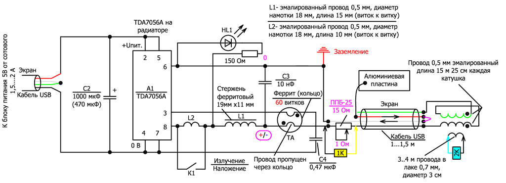 Измерение тока катушки